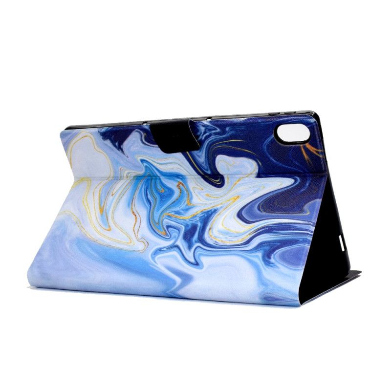 Skórzany Futerał Samsung Galaxy Tab S11 Etui Na Telefon Niebieski Marmur