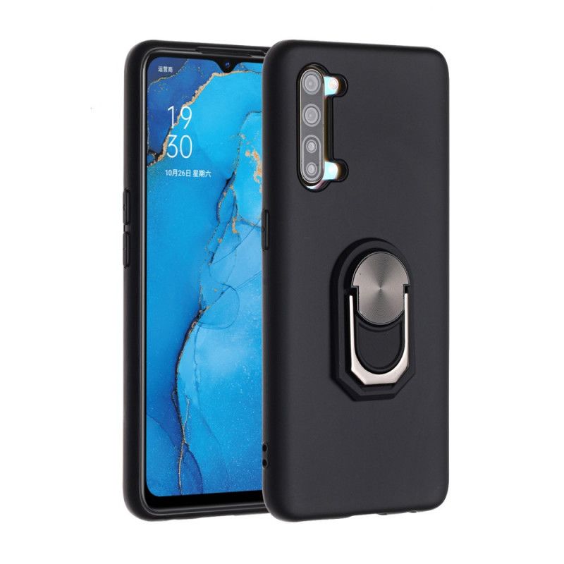 Etui Oppo Find X2 Lite Czerwony Czarny Metalizowany Wspornik Pierścieniowy Etui Ochronne