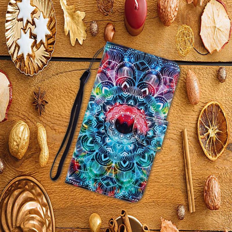 Etui Folio Xiaomi Redmi Note 9 Błyszcząca Mandala Stringi Etui Ochronne