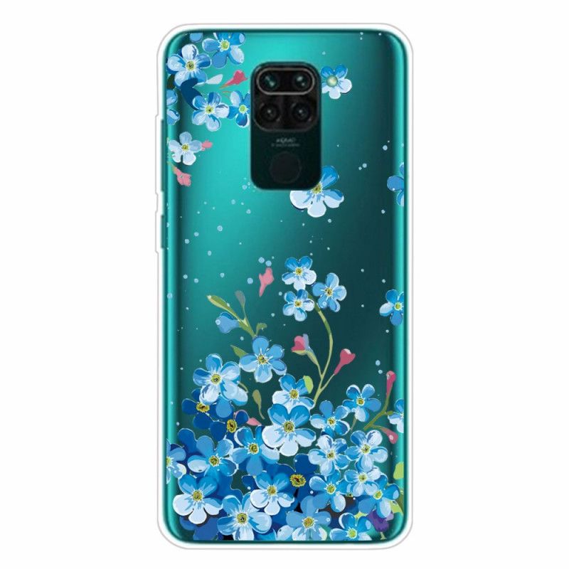 Etui Xiaomi Redmi Note 9 Bukiet Niebieskich Kwiatów Etui Ochronne