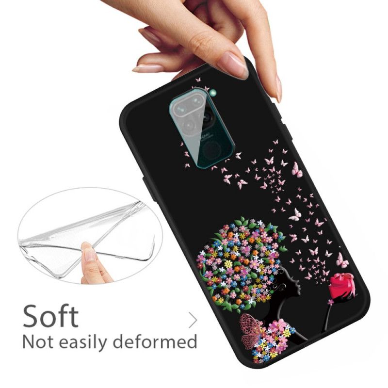 Etui Xiaomi Redmi Note 9 Kobieta Z Ukwieconą Głową
