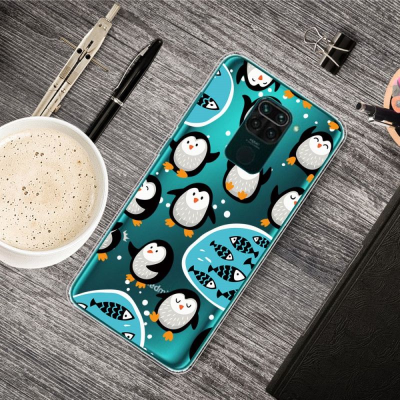 Etui Xiaomi Redmi Note 9 Pingwiny I Ryby Etui Ochronne