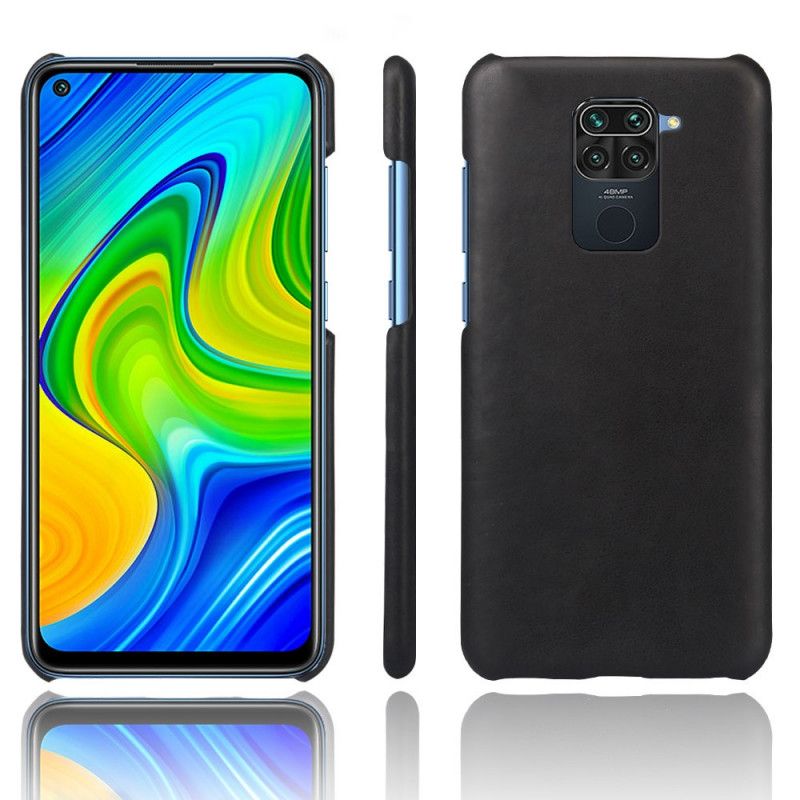 Etui Xiaomi Redmi Note 9 Szary Czarny Efekt Skóry Ksq