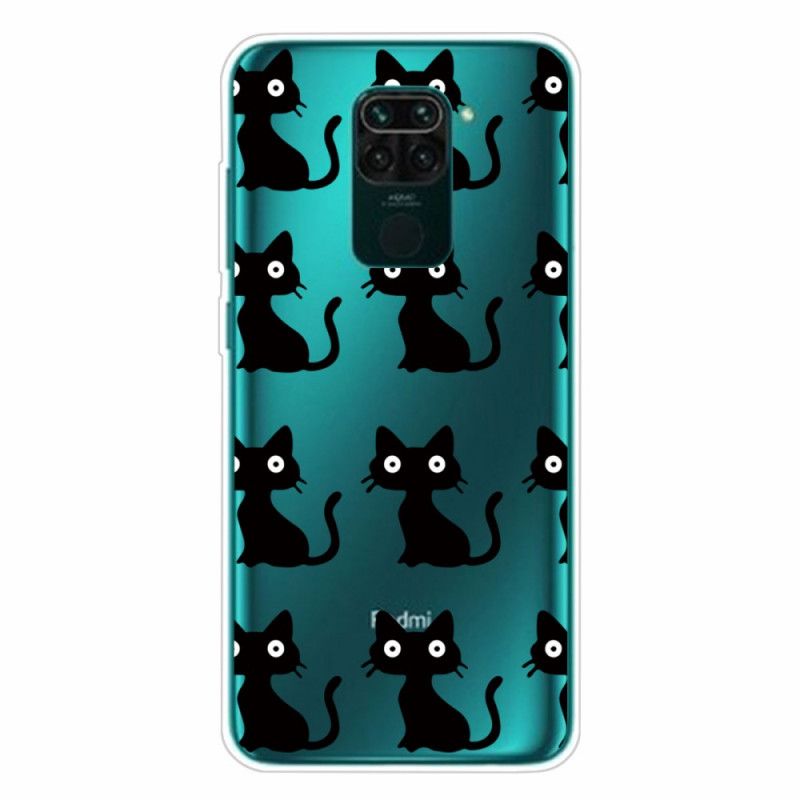 Etui Xiaomi Redmi Note 9 Wiele Czarnych Kotów Etui Ochronne