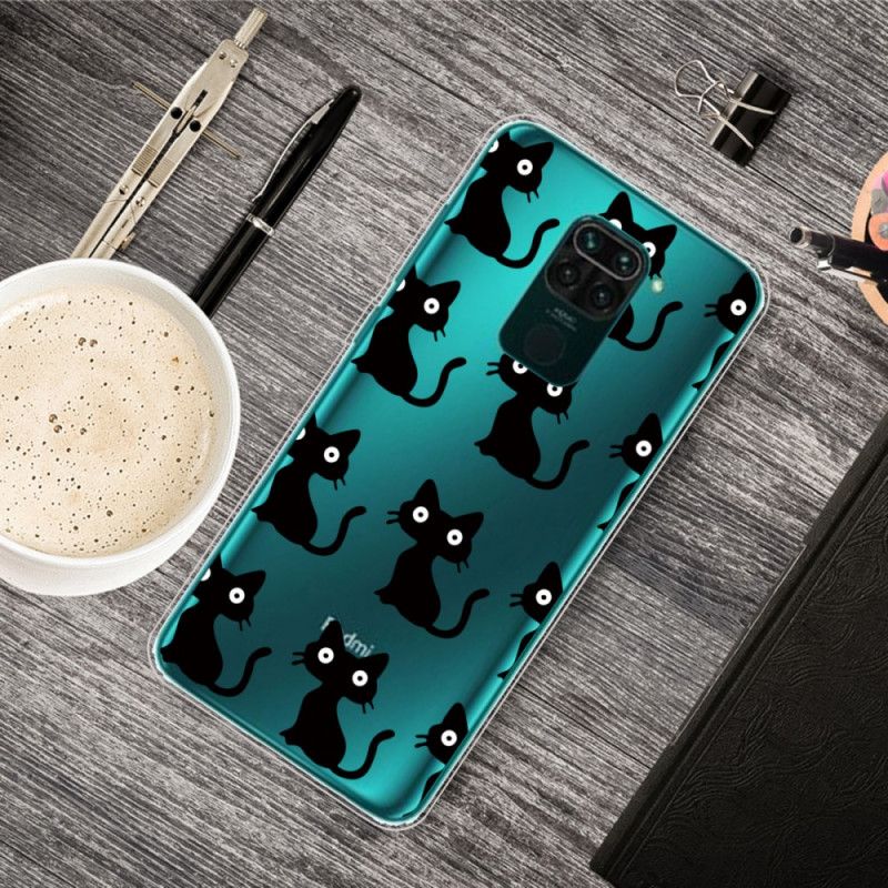 Etui Xiaomi Redmi Note 9 Wiele Czarnych Kotów Etui Ochronne