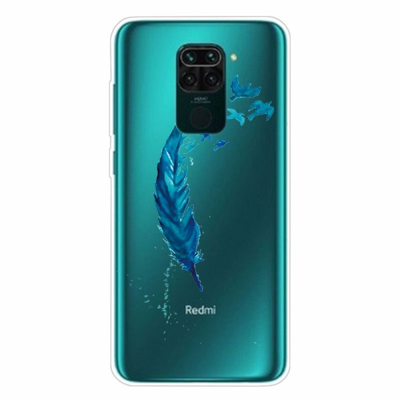 Futerały Xiaomi Redmi Note 9 Etui na Telefon Piękne Niebieskie Pióro