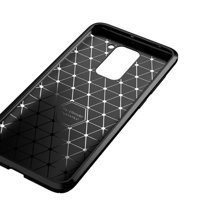 Futerały Xiaomi Redmi Note 9 Granatowy Czarny Elastyczne Włókno Węglowe