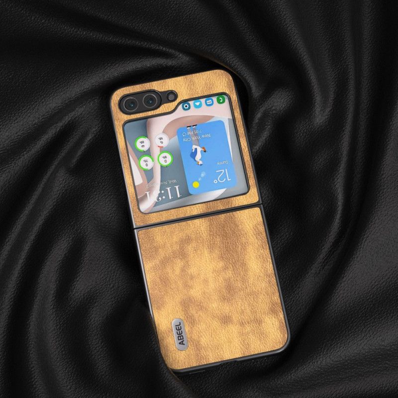 Etui Samsung Galaxy Z Flip 5 Efekt Skóry W Stylu Vintage Abeel Etui Ochronne