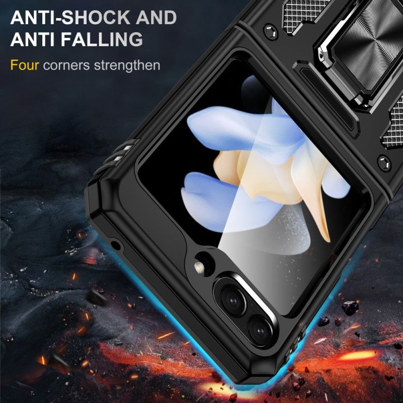 Etui Samsung Galaxy Z Flip 5 Konstrukcja Z Uchwytem Pierścieniowym Etui Ochronne