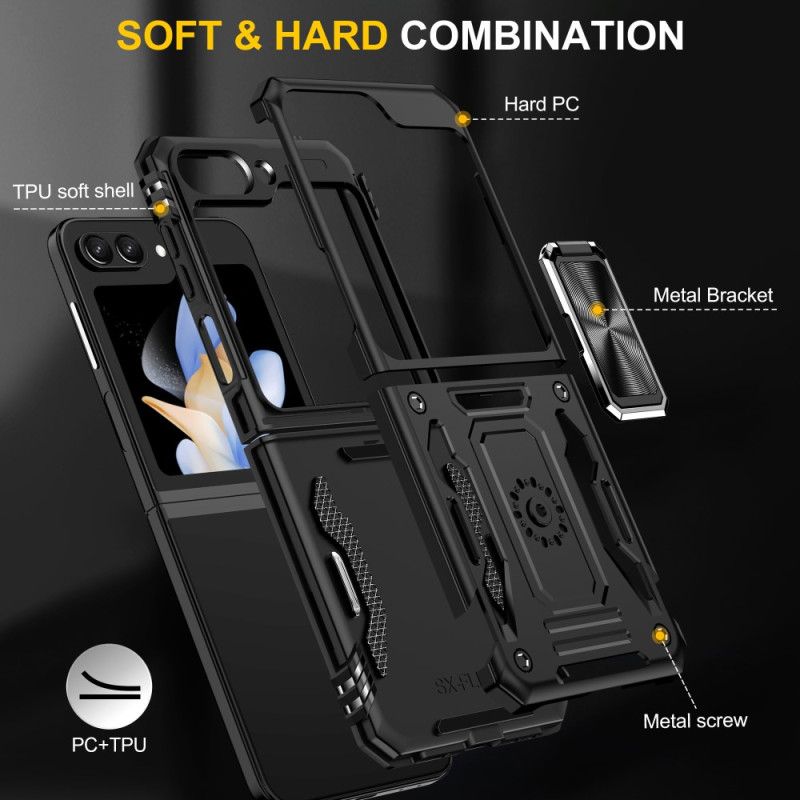 Etui Samsung Galaxy Z Flip 5 Konstrukcja Z Uchwytem Pierścieniowym Etui Ochronne