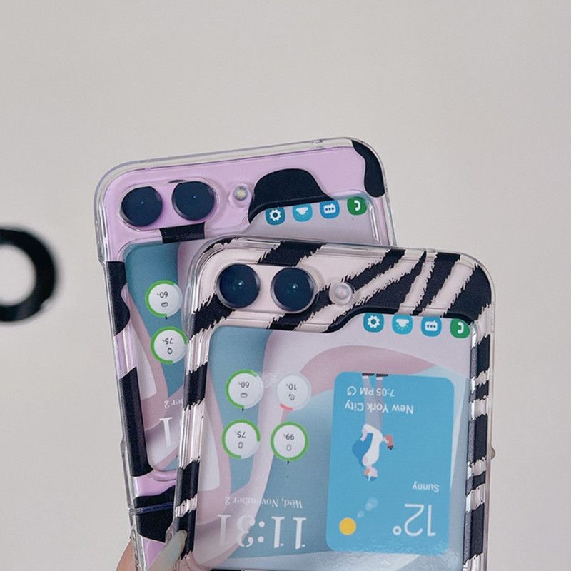 Etui Samsung Galaxy Z Flip 5 Przezroczyste Dyskretne Ślady Etui Ochronne