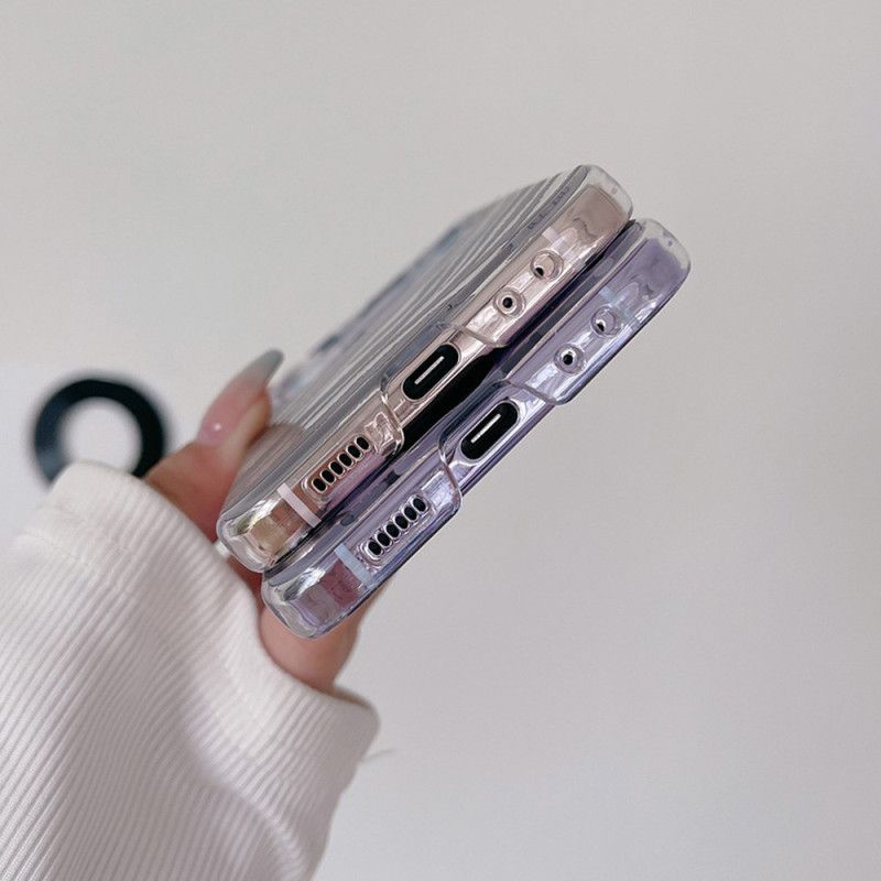 Etui Samsung Galaxy Z Flip 5 Przezroczyste Dyskretne Ślady Etui Ochronne