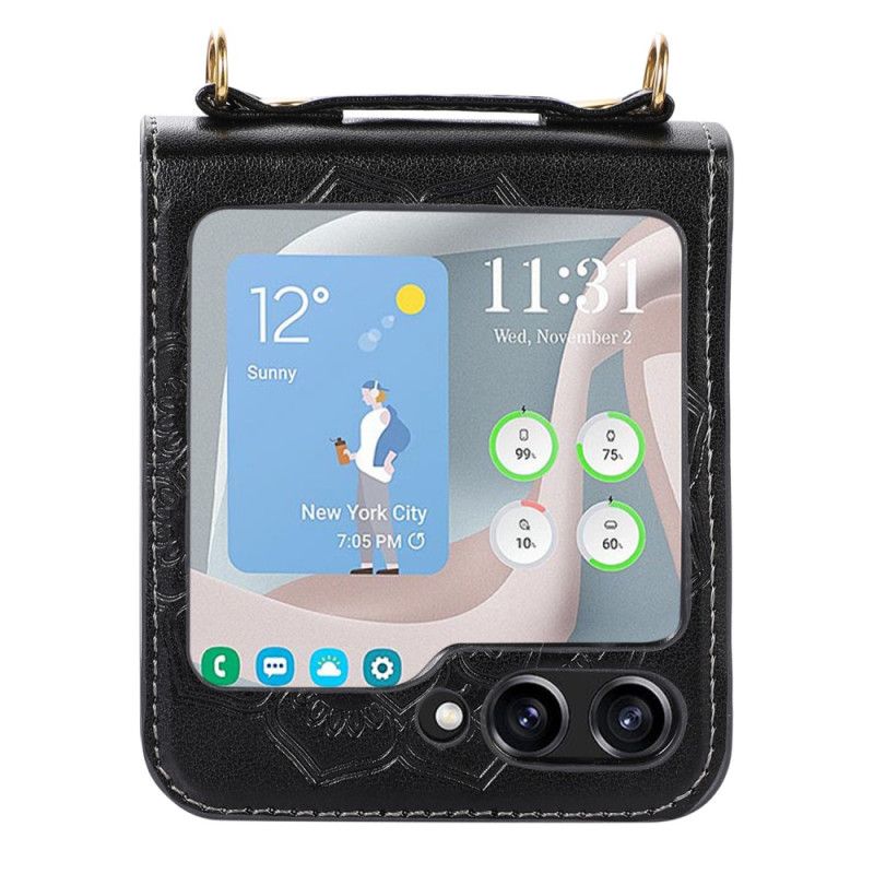 Futerały Samsung Galaxy Z Flip 5 Etui Na Telefon Mandala Z Paskiem Na Ramię