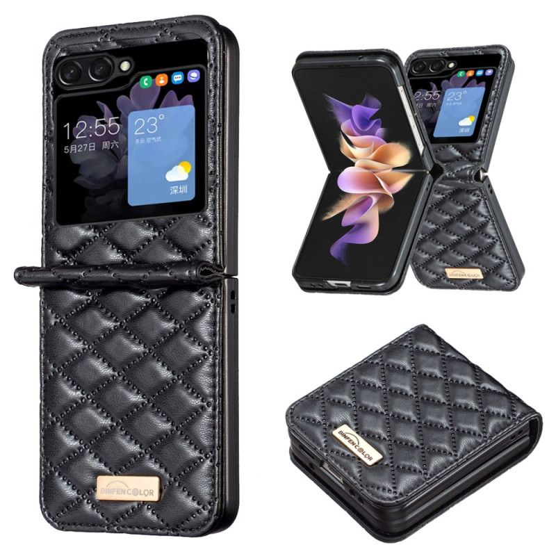 Futerały Samsung Galaxy Z Flip 5 Etui Na Telefon Pikowany Styl Binfen Kolor