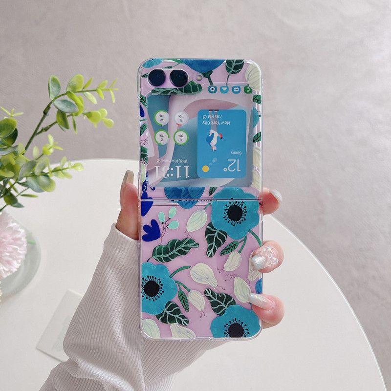 Futerały Samsung Galaxy Z Flip 5 Etui Na Telefon Przezroczyste Ładne Kwiaty