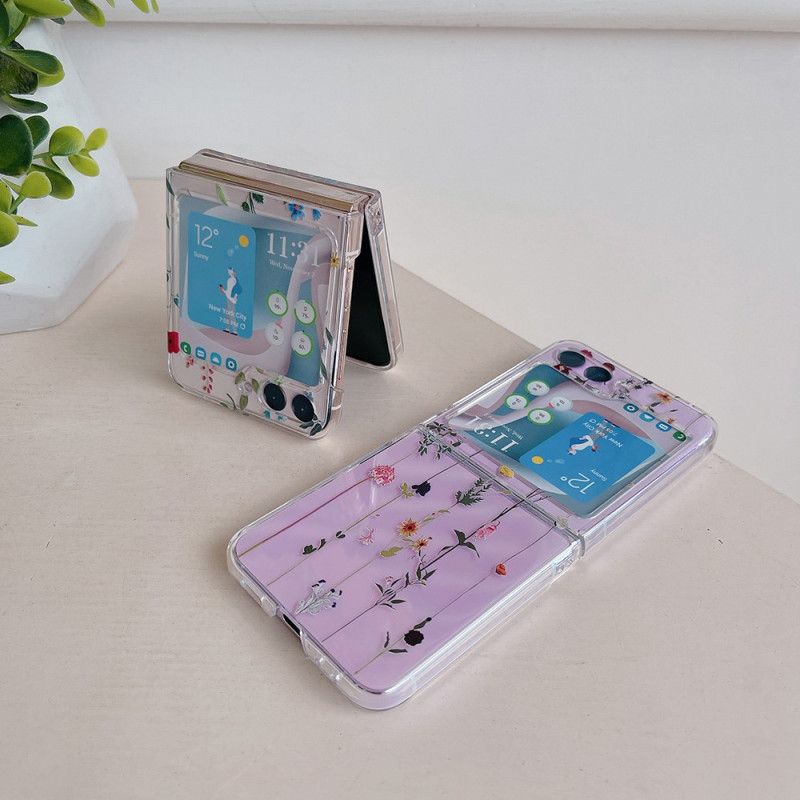 Futerały Samsung Galaxy Z Flip 5 Etui Na Telefon Przezroczyste Małe Kwiaty