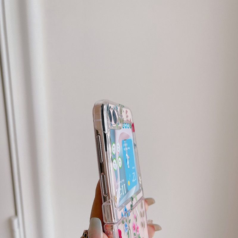 Futerały Samsung Galaxy Z Flip 5 Etui Na Telefon Przezroczyste Małe Kwiaty