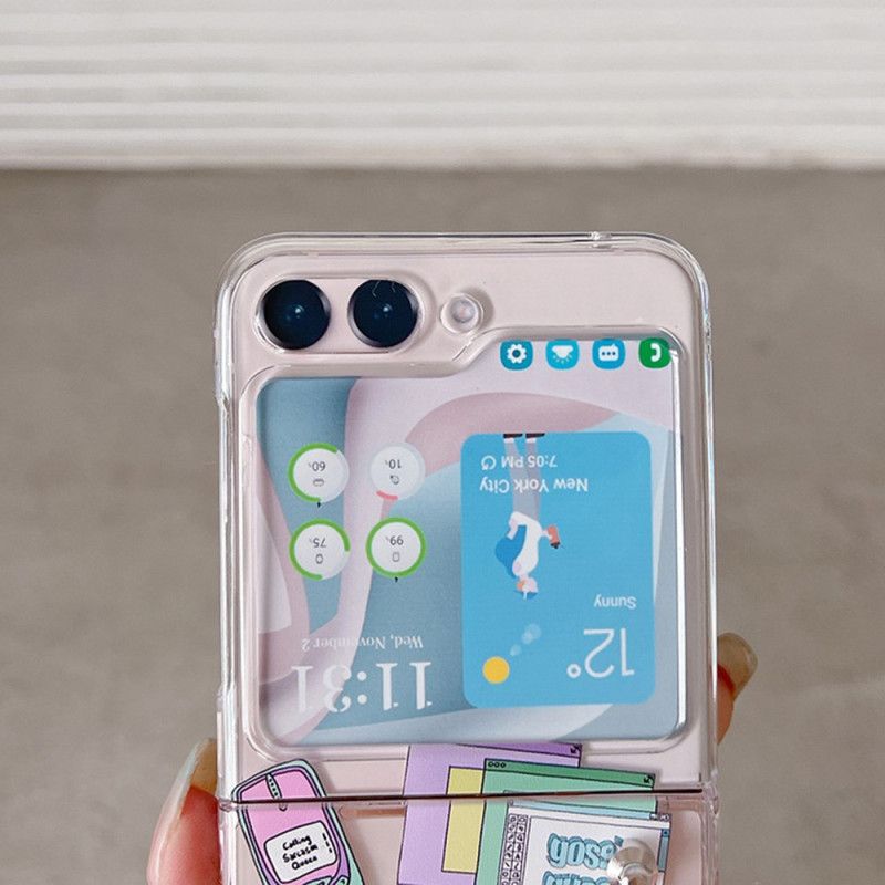 Futerały Samsung Galaxy Z Flip 5 Etui Na Telefon Przezroczyste Małe Obiekty