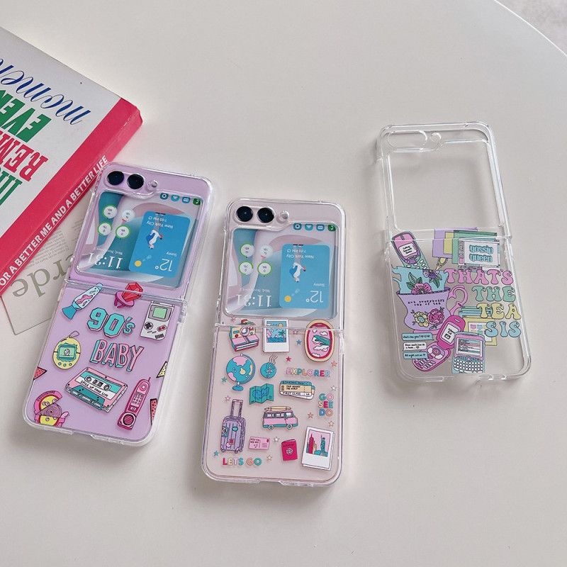 Futerały Samsung Galaxy Z Flip 5 Etui Na Telefon Przezroczyste Małe Obiekty