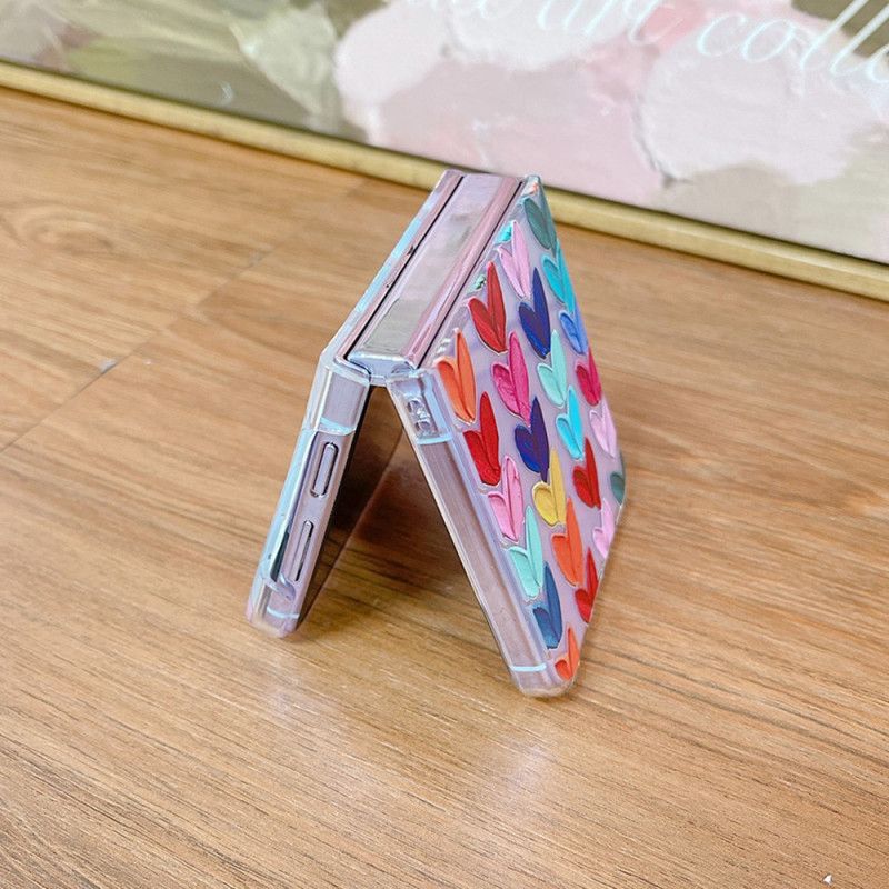 Futerały Samsung Galaxy Z Flip 5 Etui Na Telefon Przezroczyste Serca