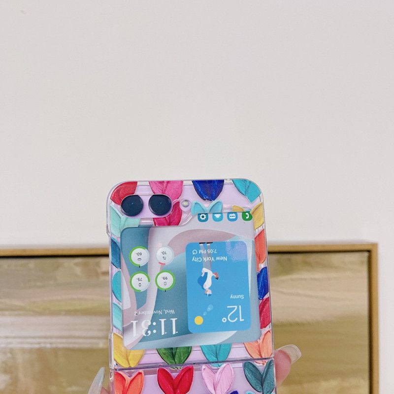 Futerały Samsung Galaxy Z Flip 5 Etui Na Telefon Przezroczyste Serca