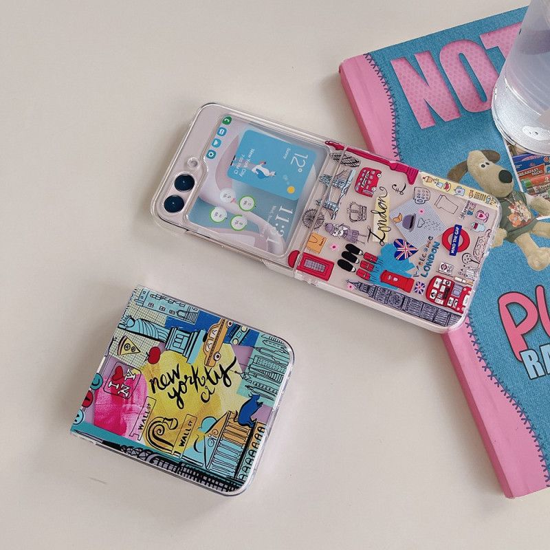 Futerały Samsung Galaxy Z Flip 5 Etui Na Telefon Przezroczysty Paryż