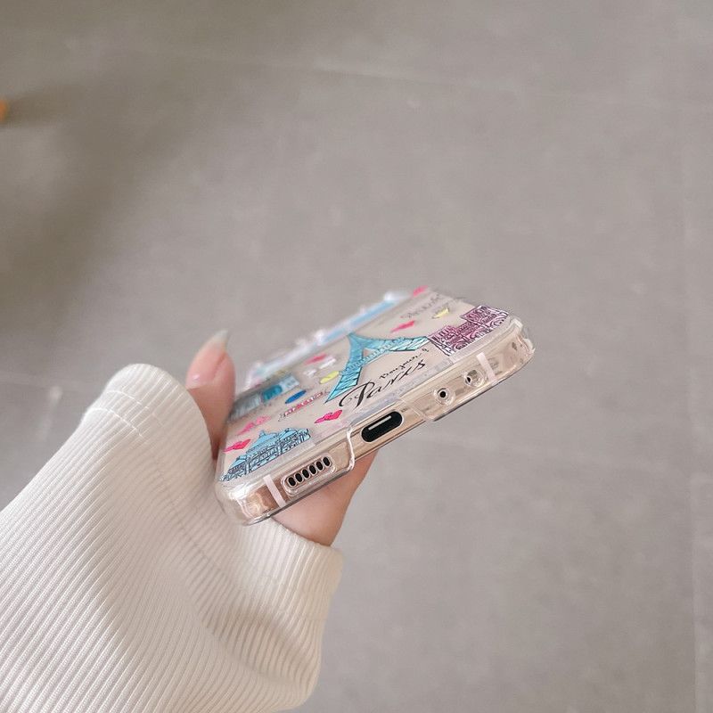 Futerały Samsung Galaxy Z Flip 5 Etui Na Telefon Przezroczysty Paryż