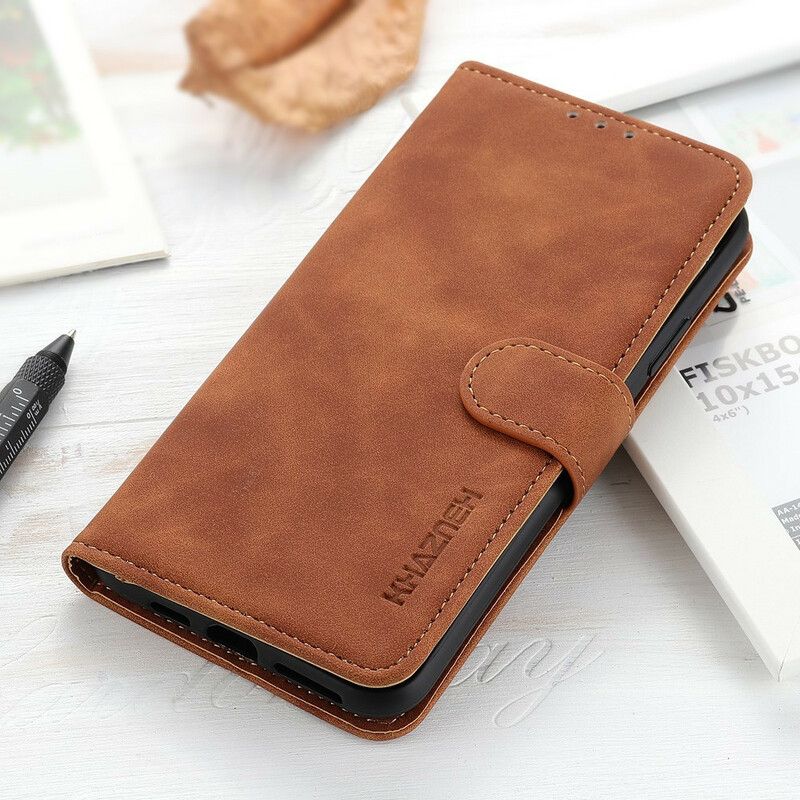 Etui Folio Google Pixel 6 Pro Efekt Skóry Vintage Khazneh Etui Ochronne