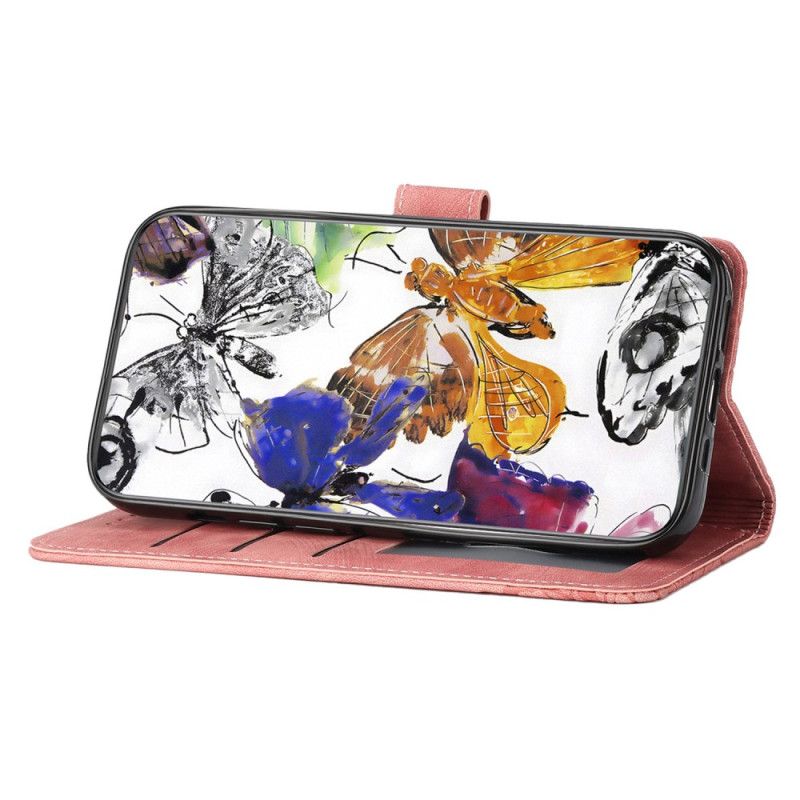 Etui Folio Oneplus 13 Efekt Zamszu W Motyle Etui Ochronne