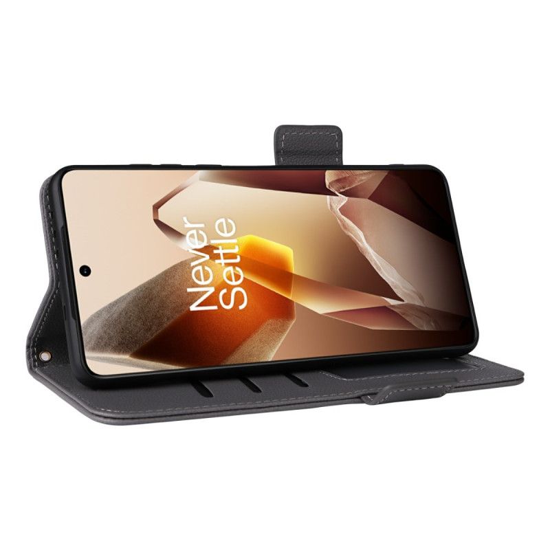 Etui Folio Oneplus 13 Teksturowana Skóra Syntetyczna Z Paskiem