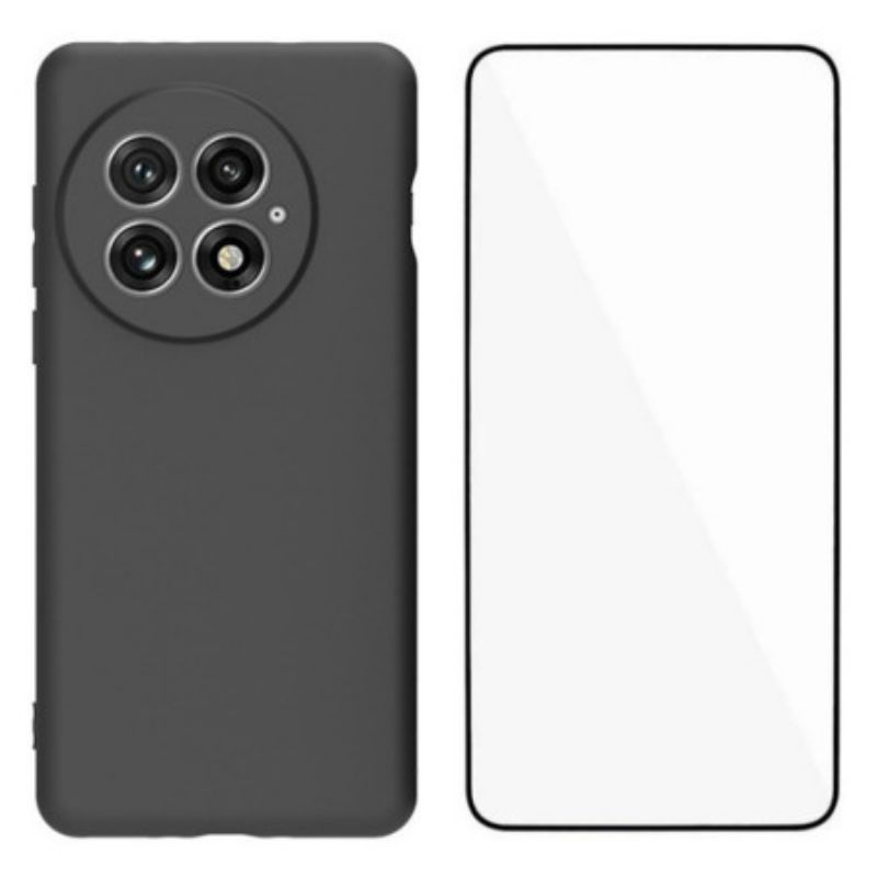 Futerały Oneplus 13 Etui Na Telefon Matowe Silikonowe Szkło Hartowane 2 W 1