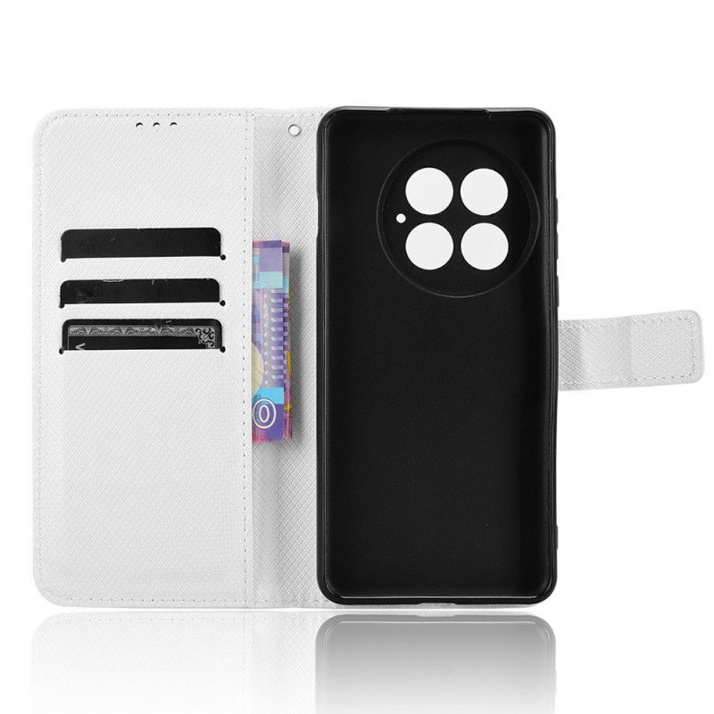 Skórzany Futerał Oneplus 13 Etui Na Telefon Tekstura Diamentu