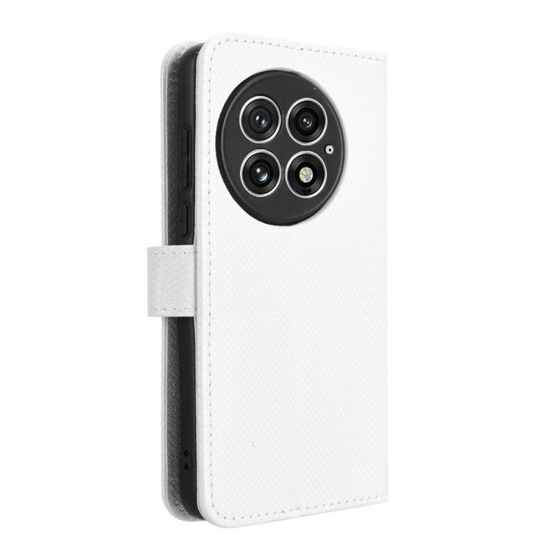 Skórzany Futerał Oneplus 13 Etui Na Telefon Tekstura Diamentu