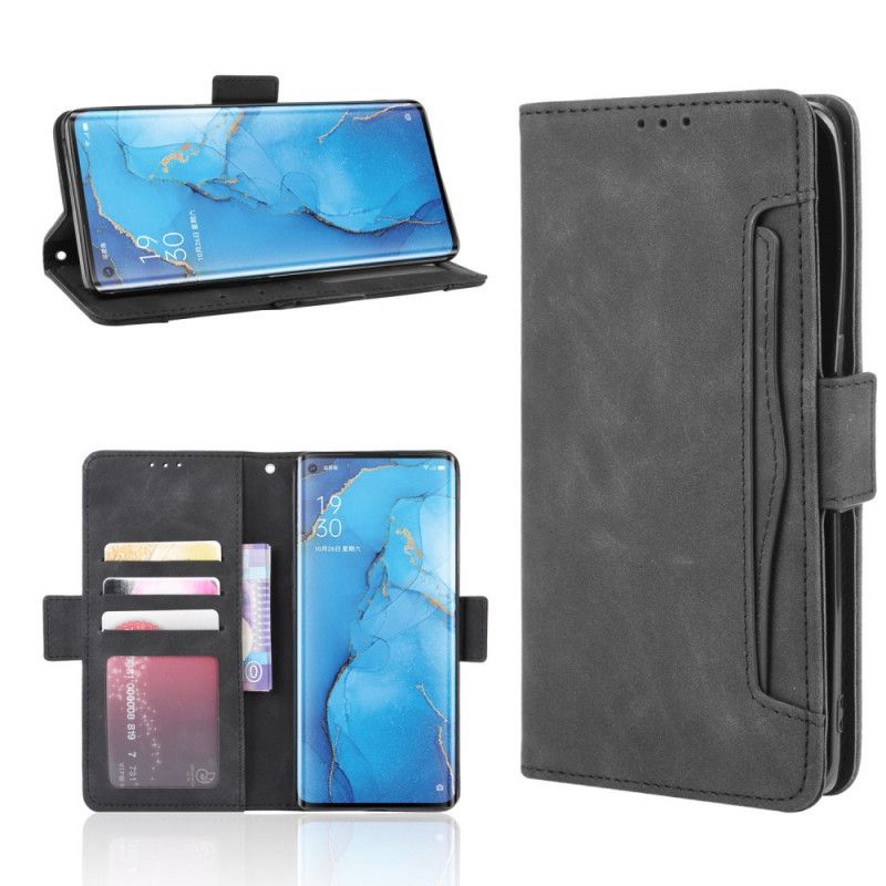 Etui Folio Oppo Find X2 Neo Czerwony Czarny Karta Wielofunkcyjna Pierwszej Klasy