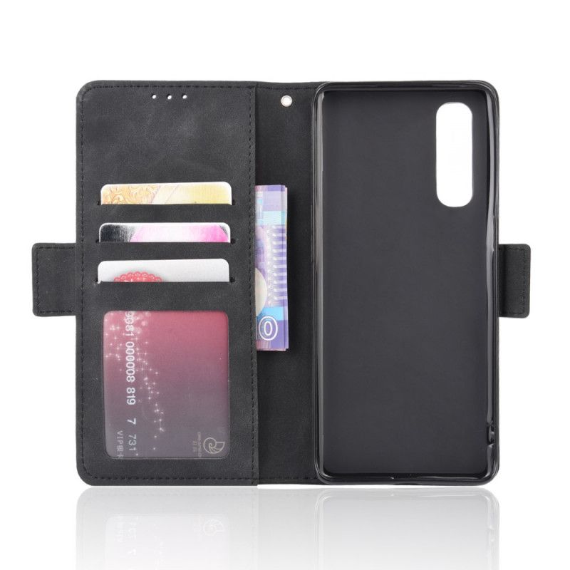 Etui Folio Oppo Find X2 Neo Czerwony Czarny Karta Wielofunkcyjna Pierwszej Klasy