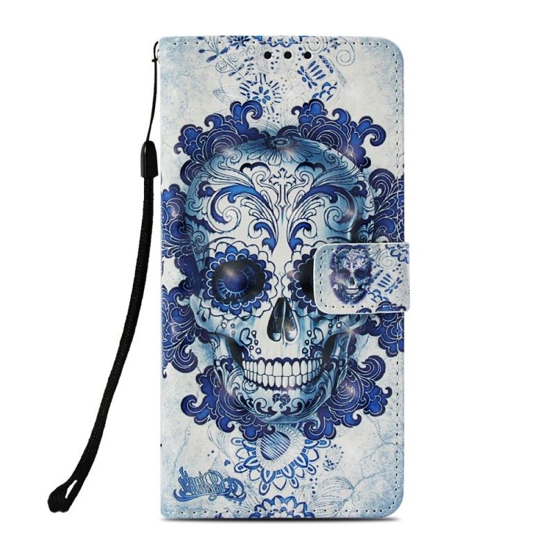 Etui Folio Huawei Mate 20 Lite Niebieska Czaszka 3 Etui Ochronne