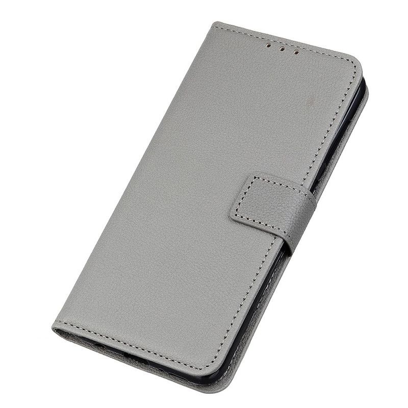 Etui Folio Huawei P40 Szary Czarny Przeszycie Ze Sztucznej Skóry W Stylu Retro Etui Ochronne
