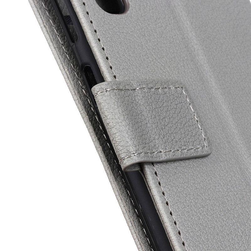 Etui Folio Huawei P40 Szary Czarny Przeszycie Ze Sztucznej Skóry W Stylu Retro Etui Ochronne