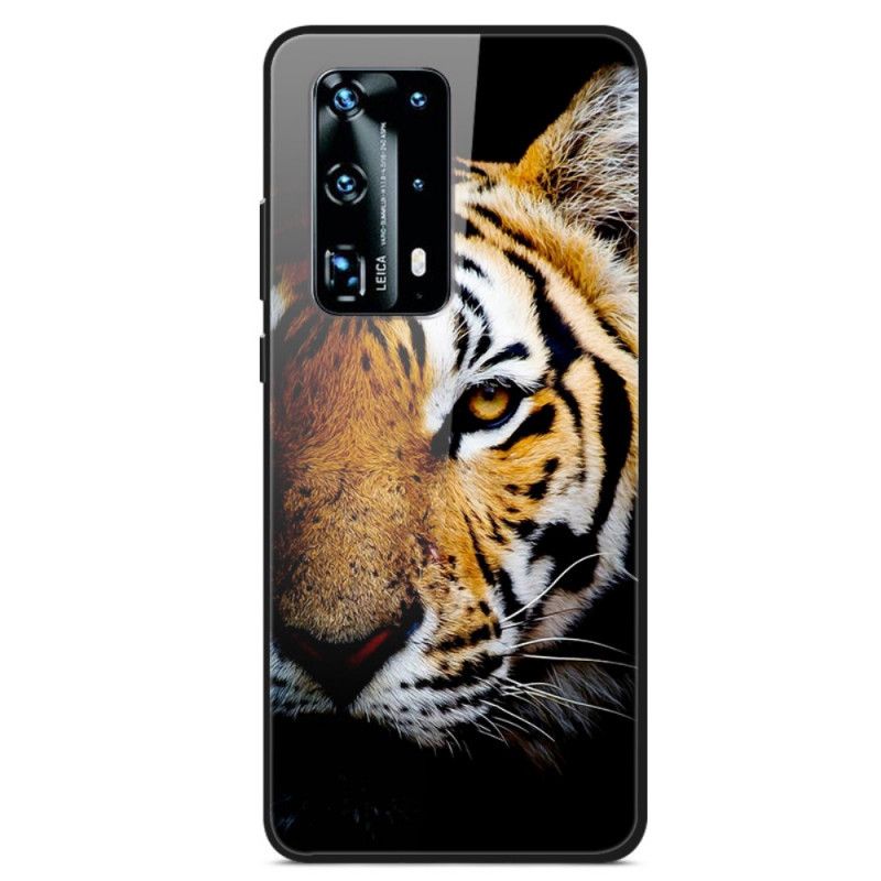 Etui Huawei P40 Realistyczne Szkło Hartowane Tygrysie Etui Ochronne