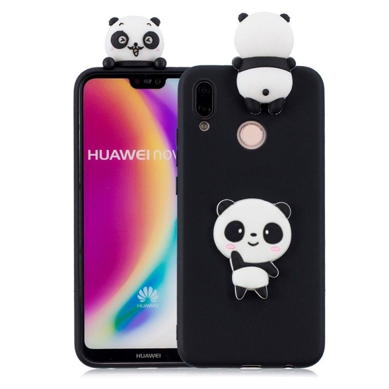 Etui Huawei P20 Lite Biały Czarny 3D Moja Panda Etui Ochronne