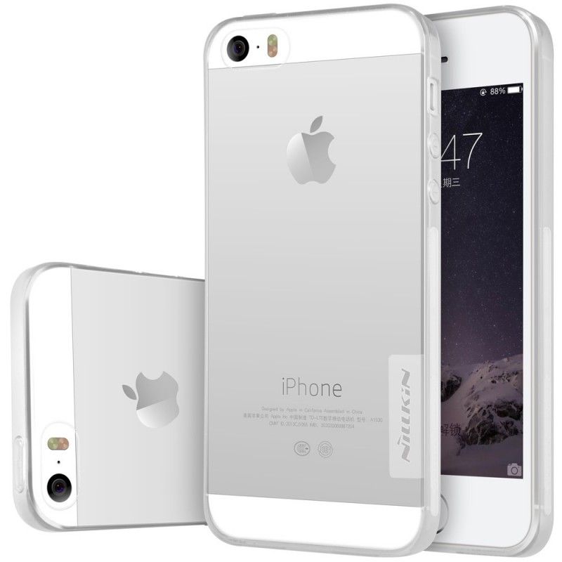 Etui iPhone 5 / 5S / SE Biały Przezroczysty Nillkin Etui Ochronne