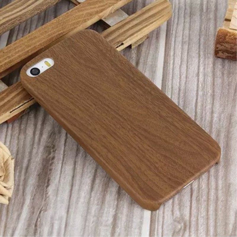 Etui iPhone 5 / 5S / SE Drewno - Jasnobrązowy Drewno - Ciemnobrązowy Efekt Drewna Etui Ochronne