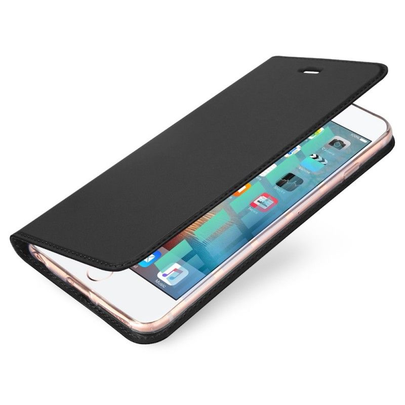 Flip Kotelot iPhone 5 / 5S / SE Złoty Czarny Seria Pierwszej Klasy Etui Ochronne