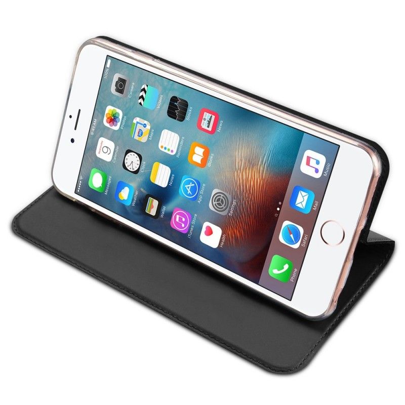 Flip Kotelot iPhone 5 / 5S / SE Złoty Czarny Seria Pierwszej Klasy Etui Ochronne