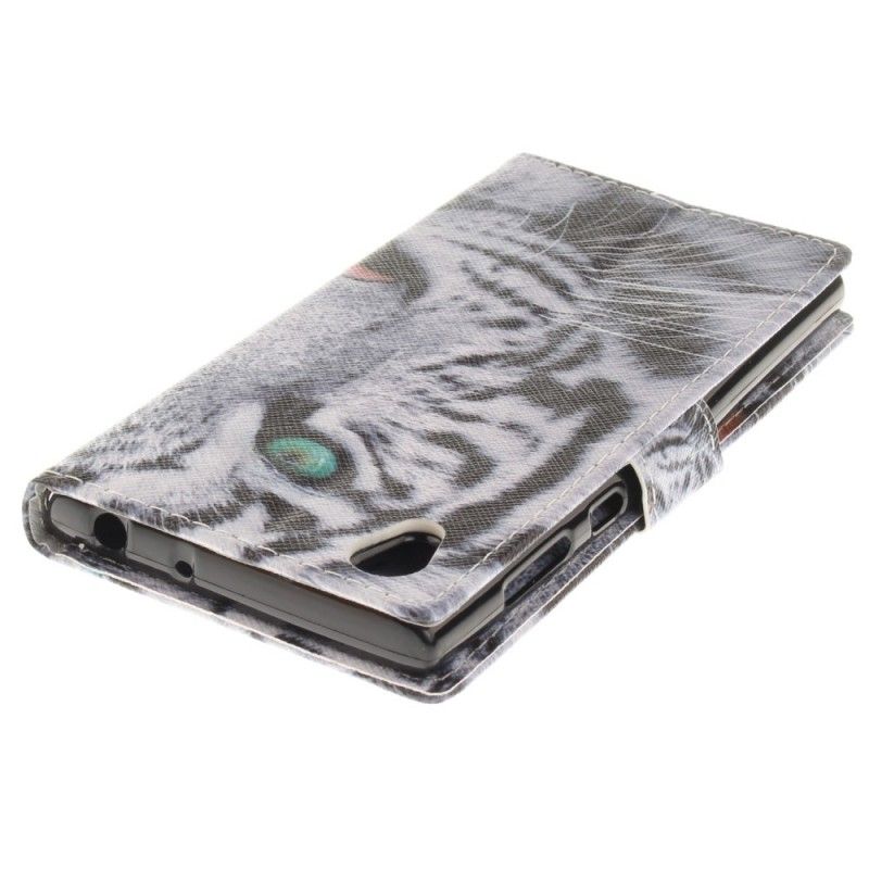 Etui Folio Sony Xperia L1 Twarz Tygrysa Etui Ochronne