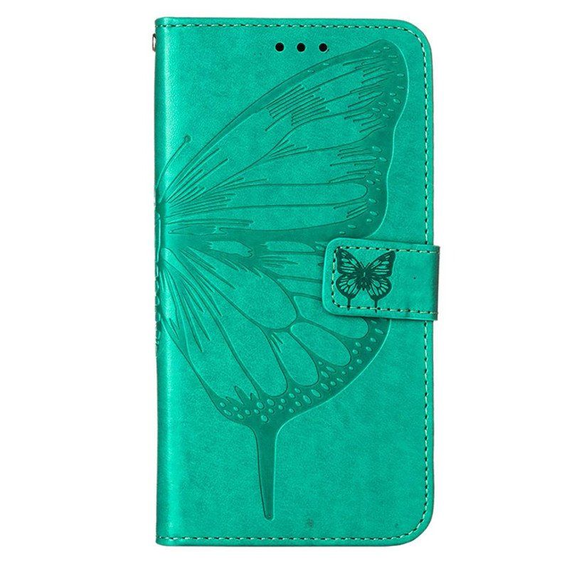 Etui Folio do OnePlus Nord CE 3 Lite 5G Motyl Ze Smyczą