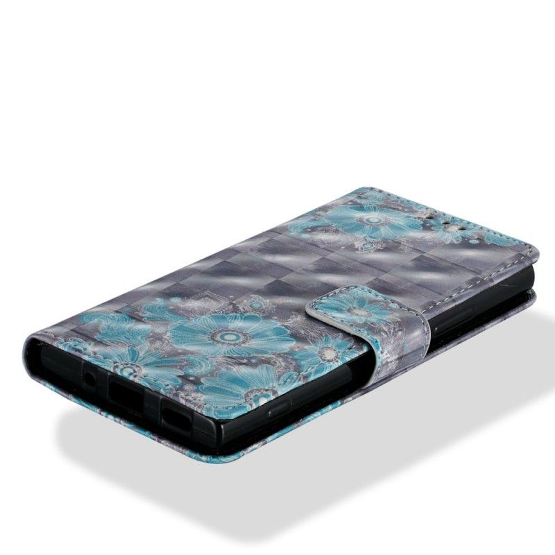 Etui Folio Sony Xperia XA2 3D Niebieskie Kwiaty