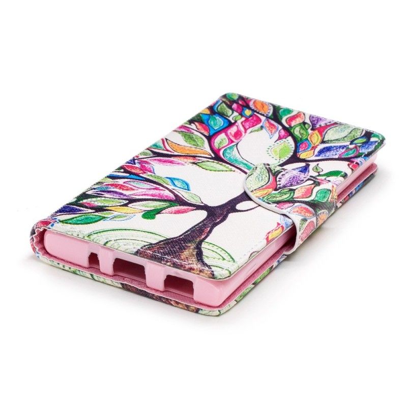 Etui Folio Sony Xperia XA2 Kolorowe Drzewo Etui Ochronne