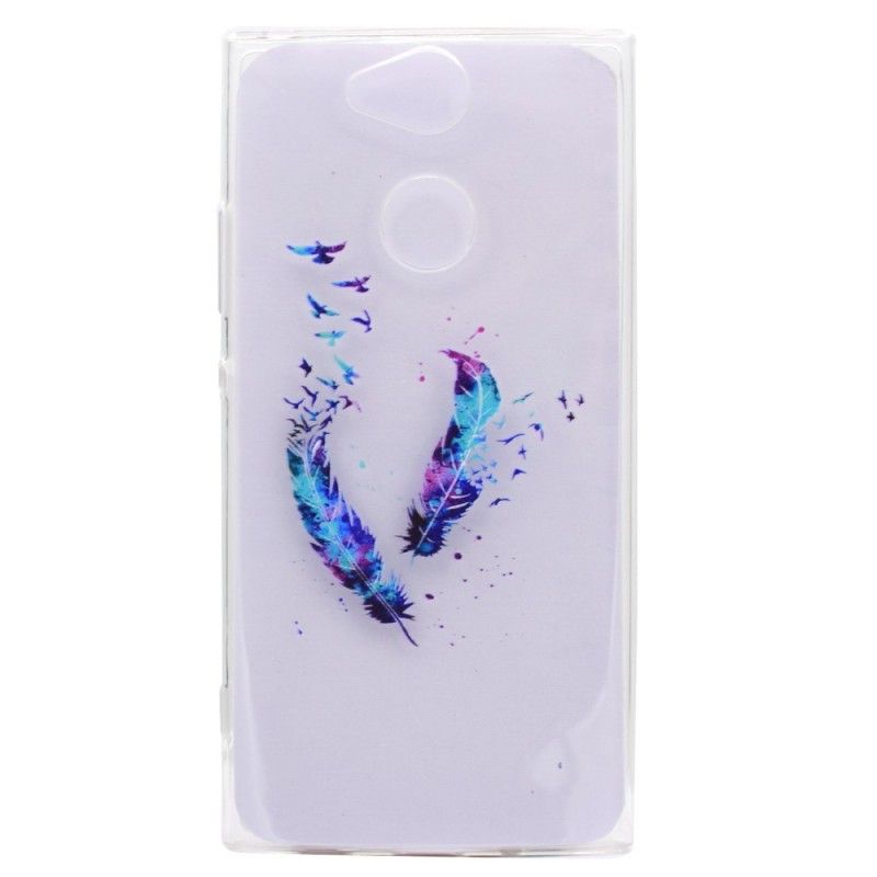 Etui Sony Xperia XA2 Przezroczyste Pióra
