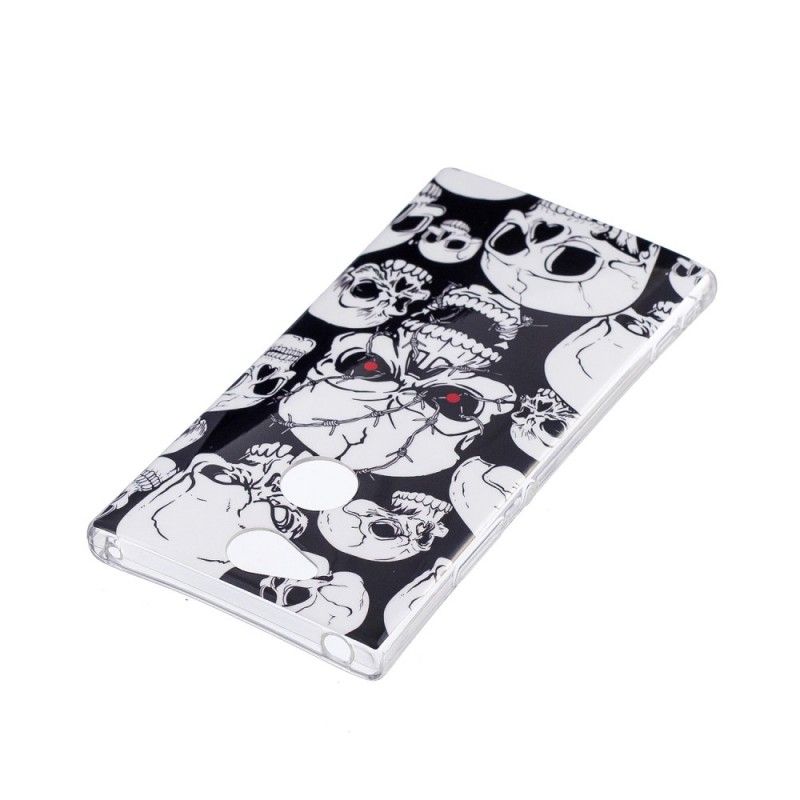 Etui Sony Xperia XA2 Uwaga Fluorescencyjne Czaszki